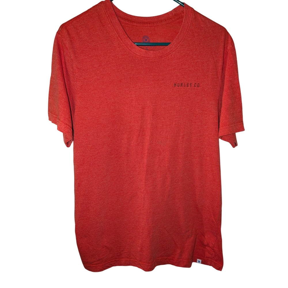 Hurley Co Mens Red Heather Graphic T-Shirt Skull Pineapple Paradise Large L